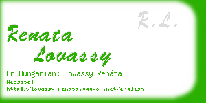 renata lovassy business card